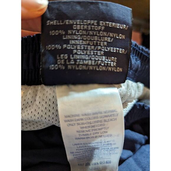 Lands End Men's Navy Blue Side Seam Zipper Sweatpants Warm Up Pants Size Medium - Picture 6 of 7